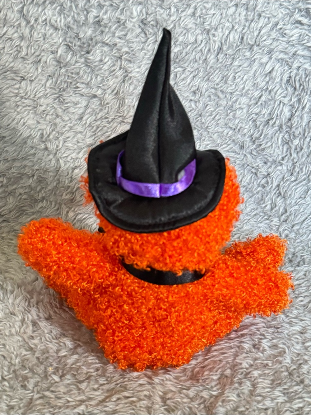 Kids Preferred Orange Curly Fur Bear Plush Stuffed Animal Toy Halloween Witch - Picture 5 of 8